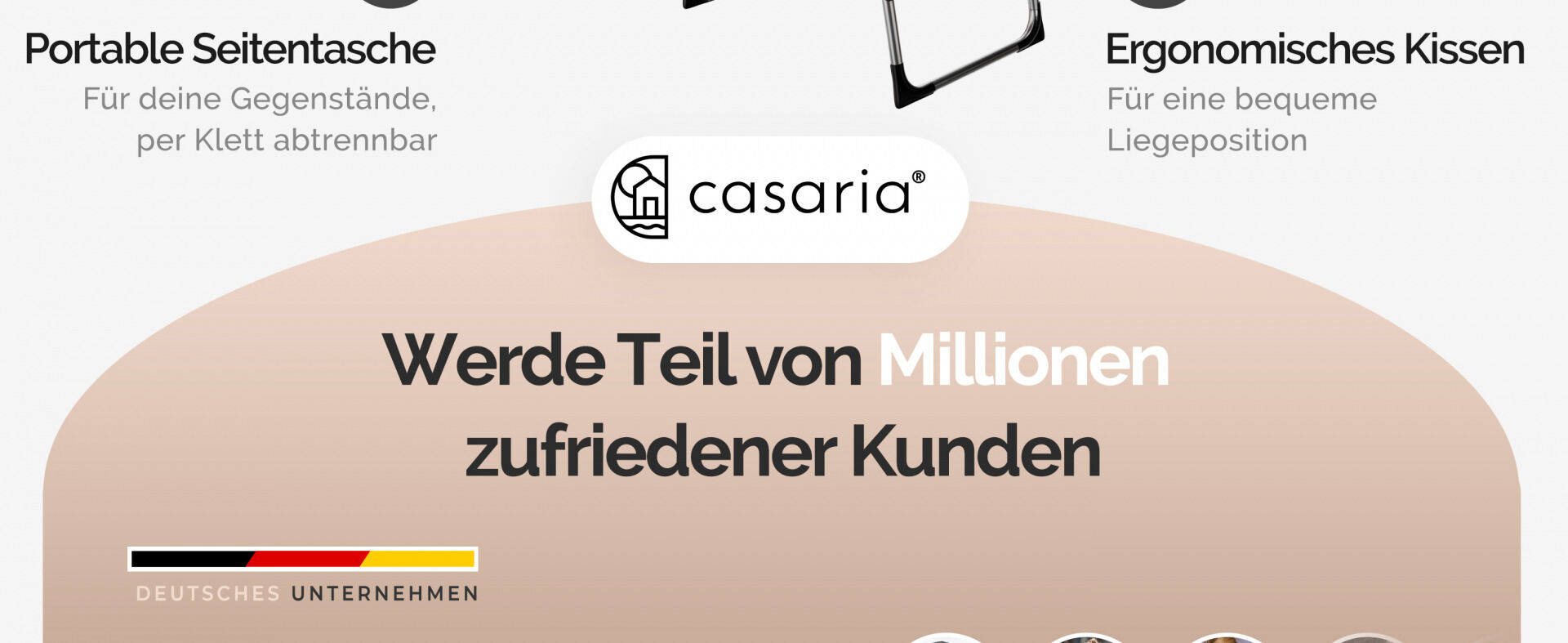 Gartenliege Bari Blau 210x60x81cm