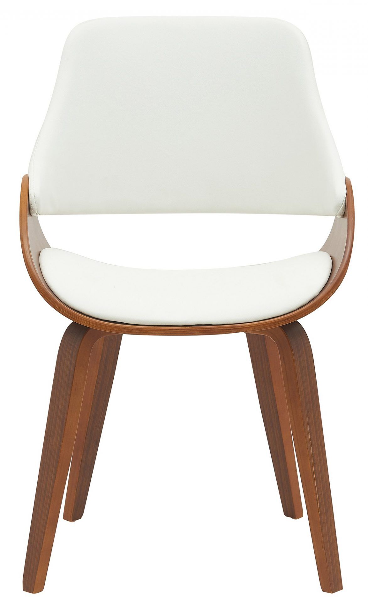 2er Set Esszimmerstuhl Vangale, walnuss/weiß