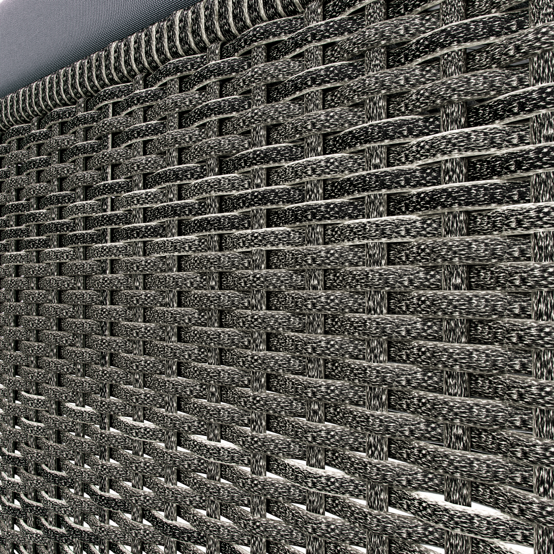 Polyrattan Sonnenliege Grau/Anthrazit 200x160x33cm