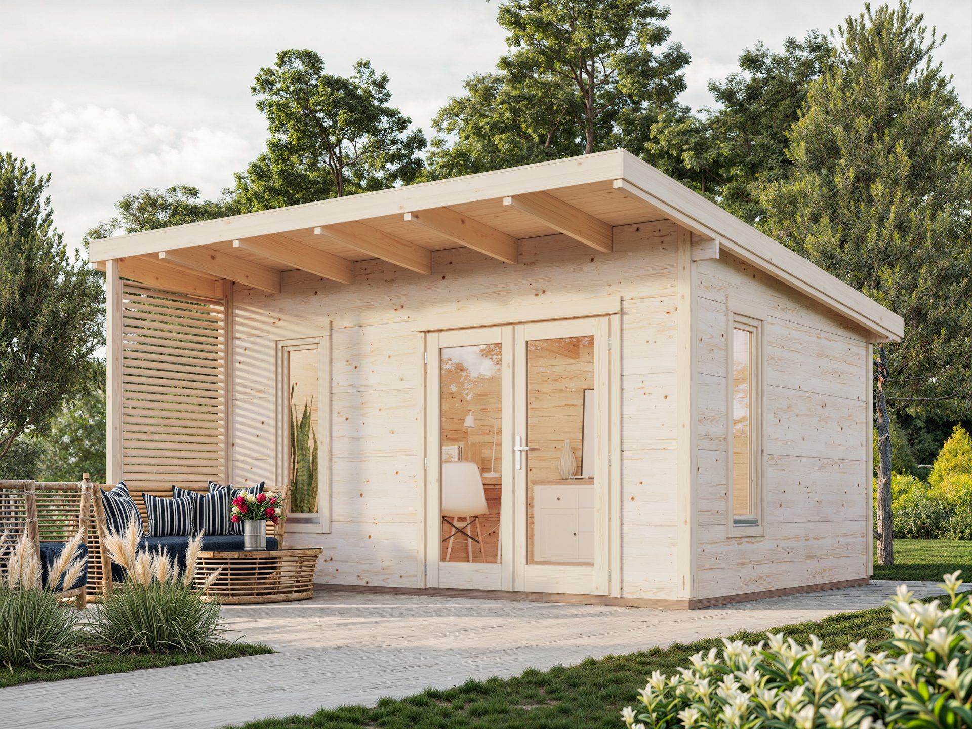 Palmako Pultdach Gartenhaus Grace 14,5 m2