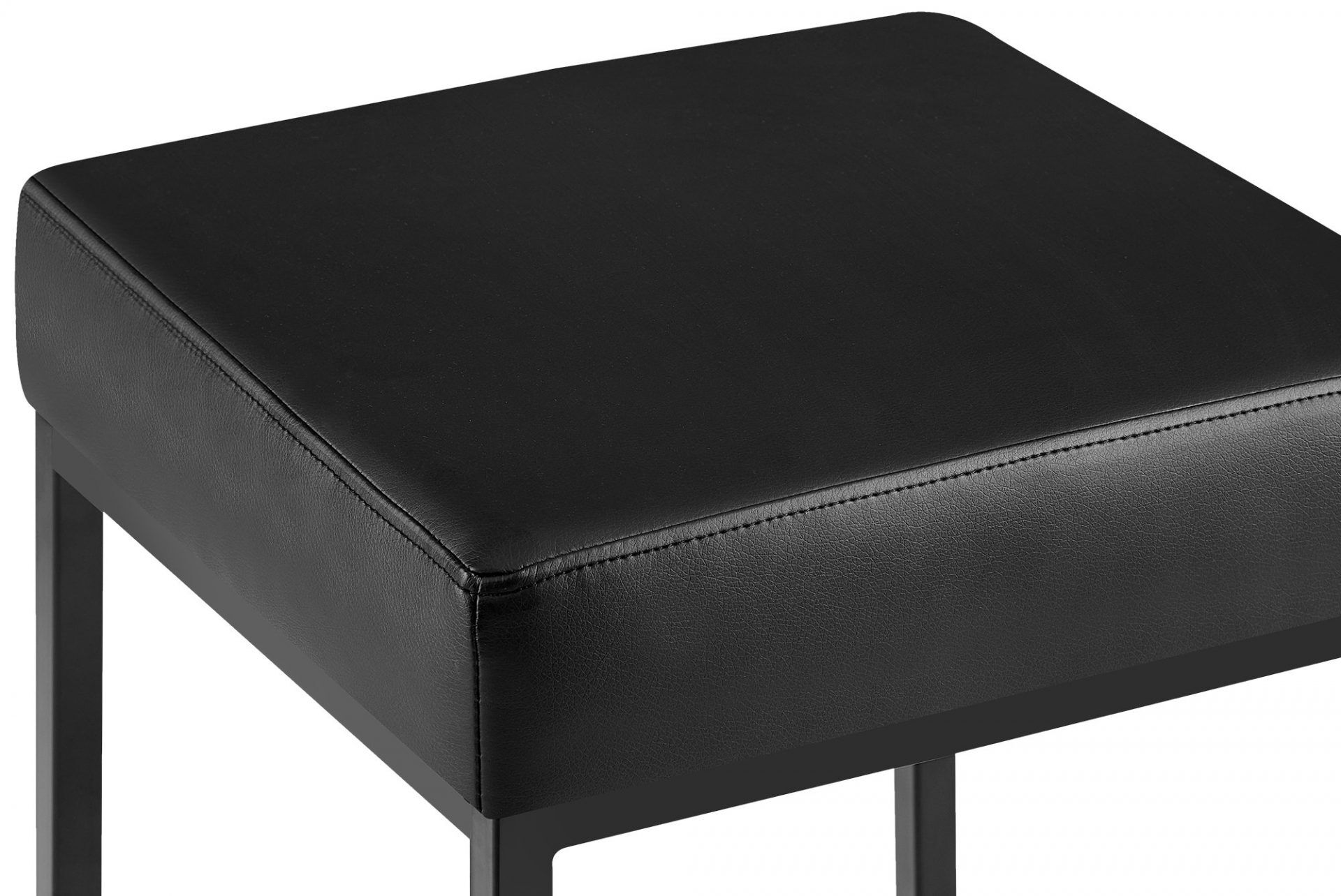 2er Set Barhocker Montreal 80 Kunstleder schwarz, schwarz