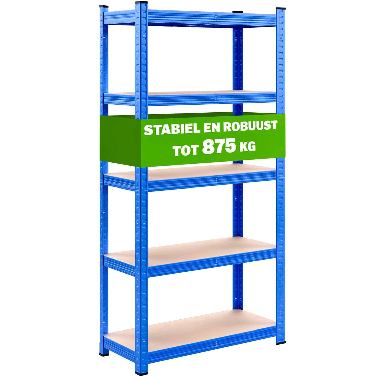 Schwerlastregal Blau 180x90x40cm pulverbeschichtet Tragkraft 875kg