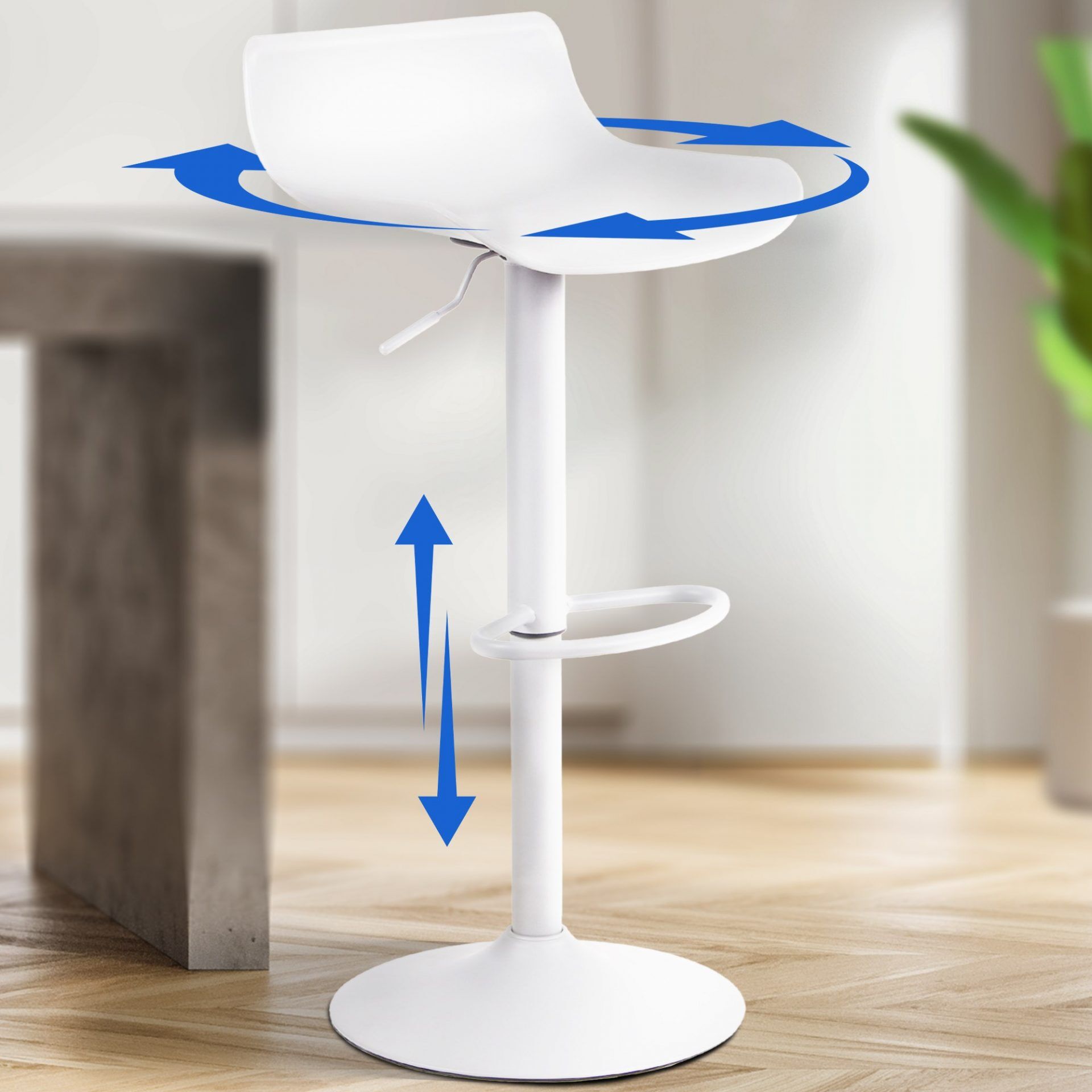 2er Set Barhocker Aveiro, weiß