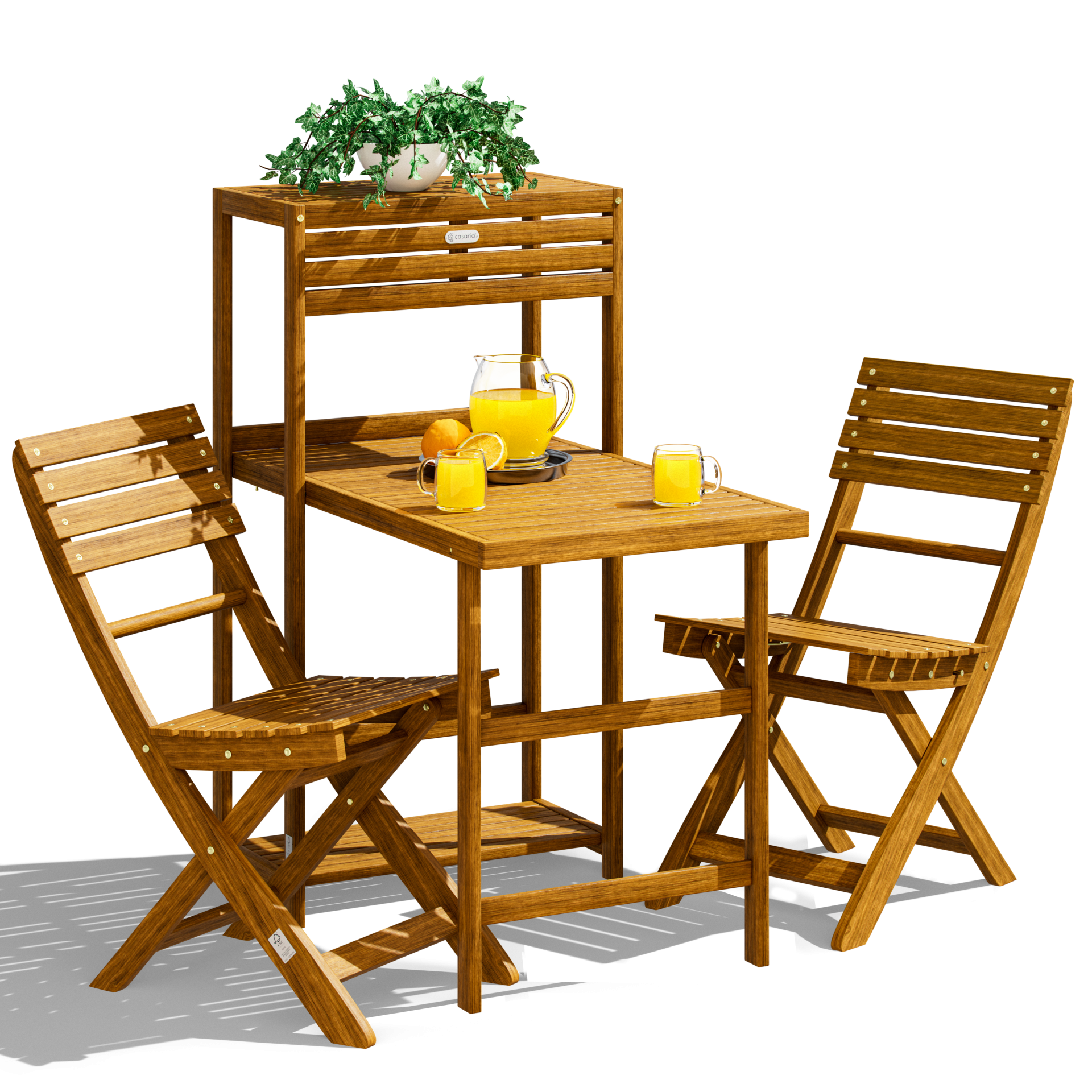 Garten-Sitzgruppe 3-tlg Akazienholz FSC®-zertifiziert klappbar