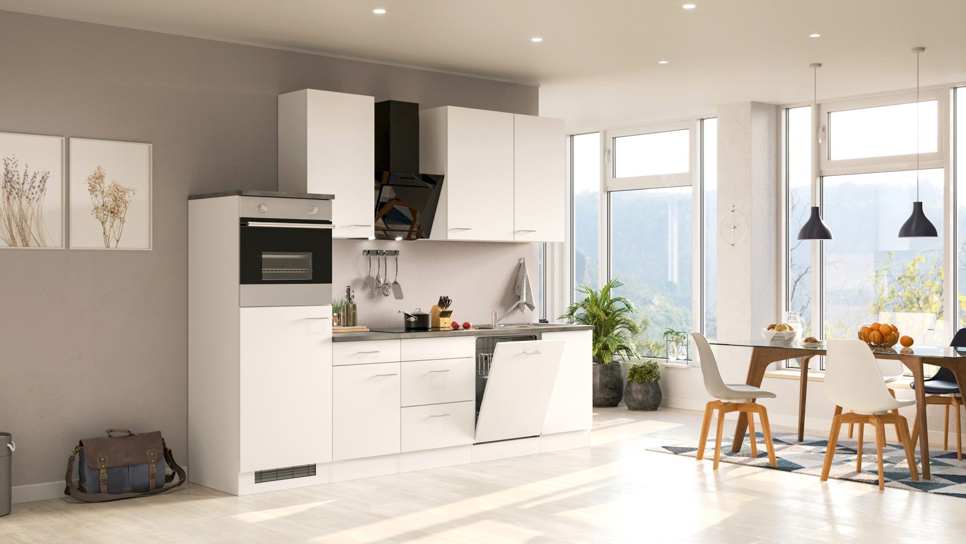 Küchenzeile LUCCA 280 cm mit E-Geräten