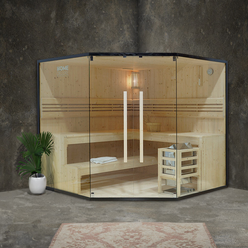 Traditionelle Sauna SHADOW XL BIG - 200 x 200 cm für 6 Personen
