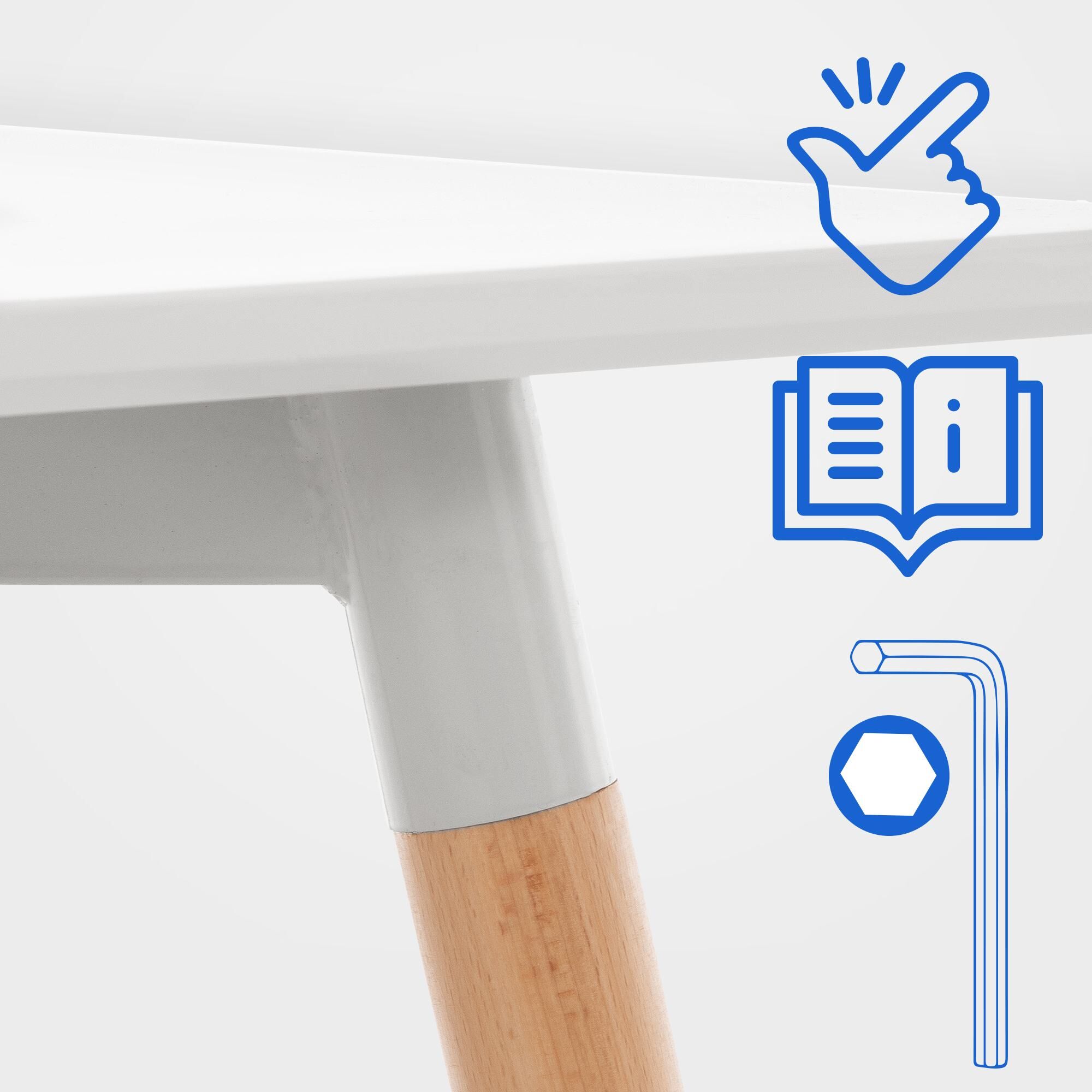 Tisch Viborg 60 Natura, weiß