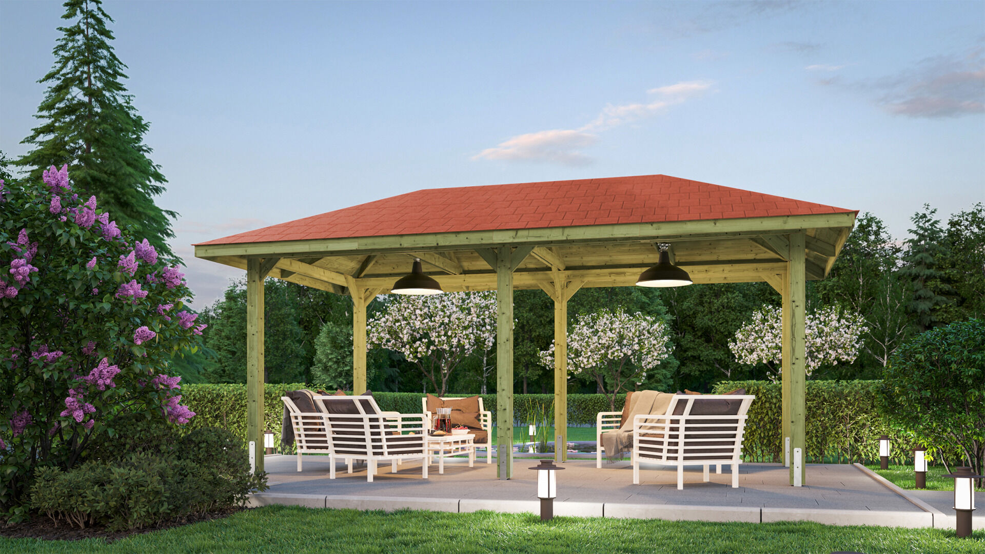 weka Gartenoase 651 B Gr.1, Sparset inkl. roten DS