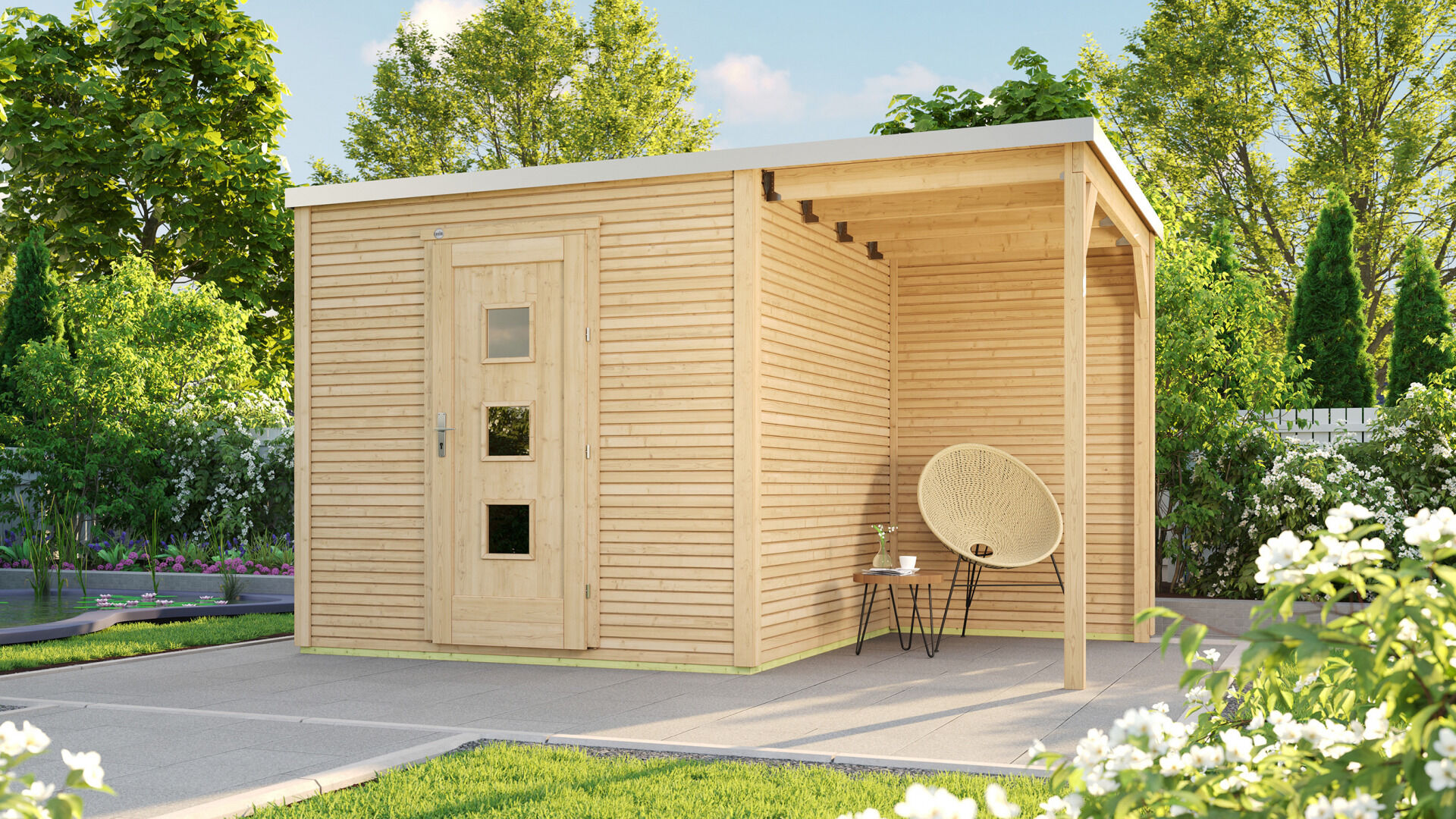 weka Design-Gartenhaus wekaLine 413 A 4,1x2,6m