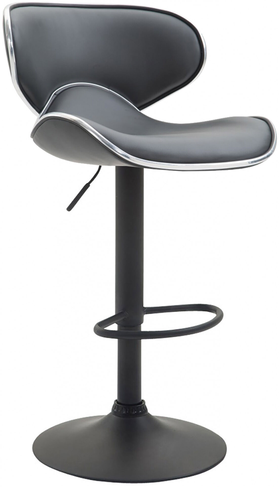 2er Set Barhocker Las Vegas V2 Kunstleder schwarz, grau