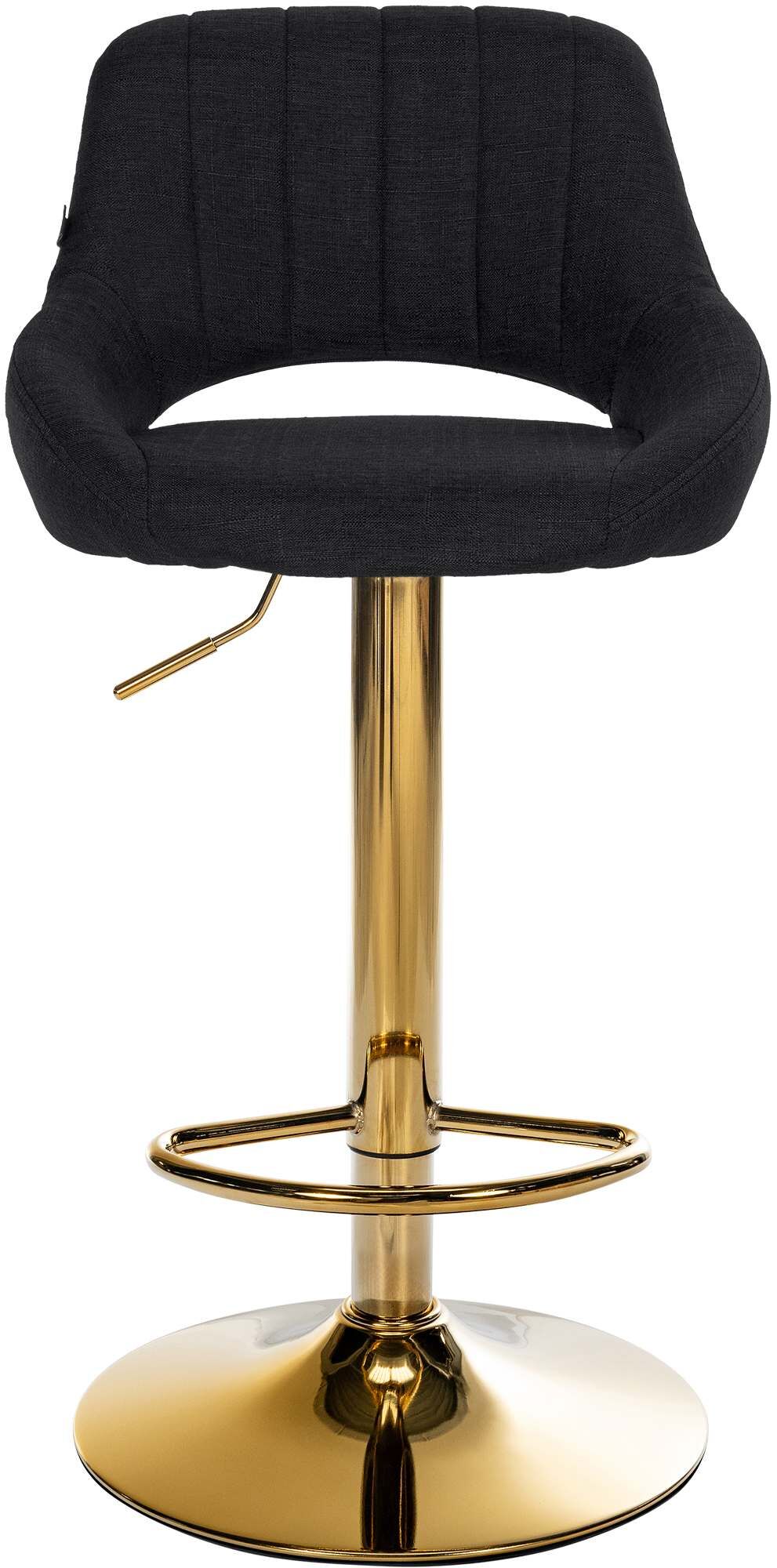 Barhocker Milet Stoff gold, schwarz