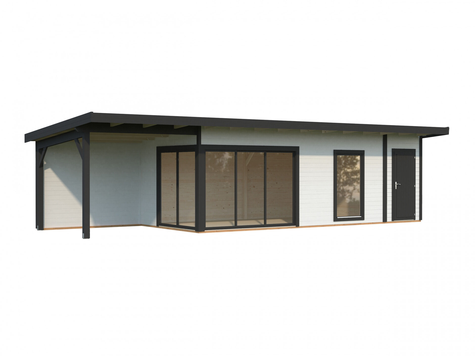 Palmako Pultdach Gartenhaus Andrea 21,1+7,9 m² Slide