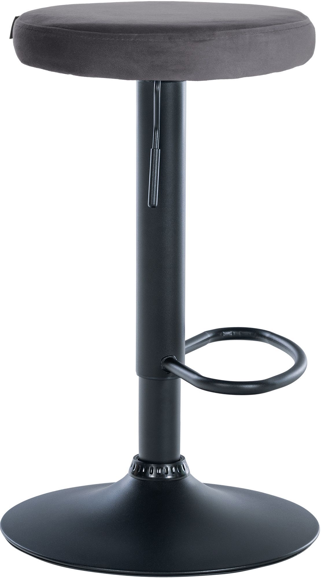 2er Set Barhocker Ponte Samt schwarz, dunkelgrau