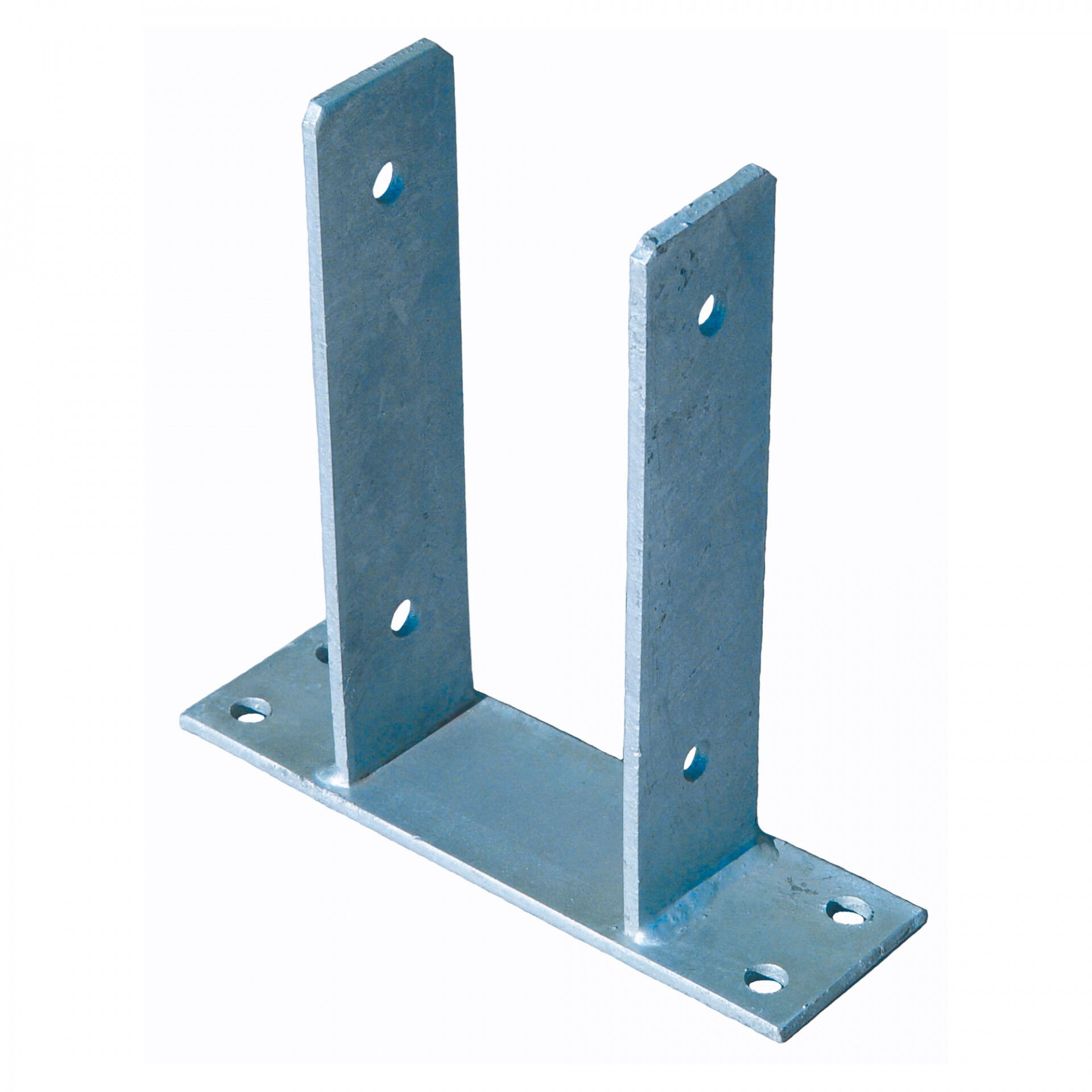 Pfostenträger zum Aufschrauben, feuerverzinkt, für Pfosten 9 x 9 cm, mit seitl. Lasche
