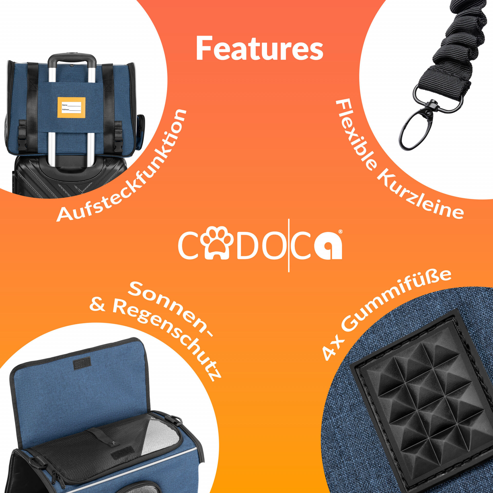 Katzentransportbox Blau 44x34x31cm bis 20kg