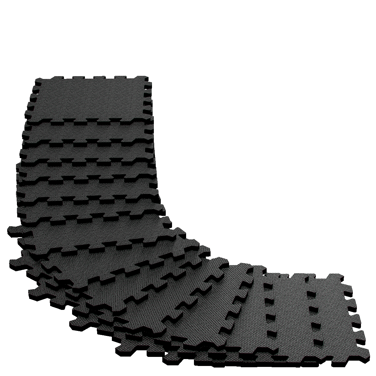 Bodenschutz-/Puzzlematten 18er-Set Schwarz 175x88x1cm