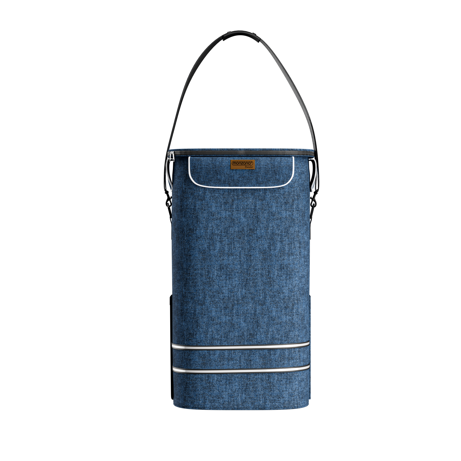 Einkaufstrolley Blau Alu 56L 31x24x54cm
