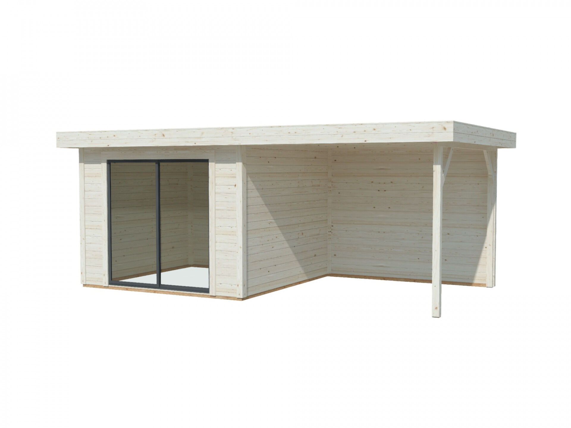Flachdach Gartenhaus Aktion 45 Plus