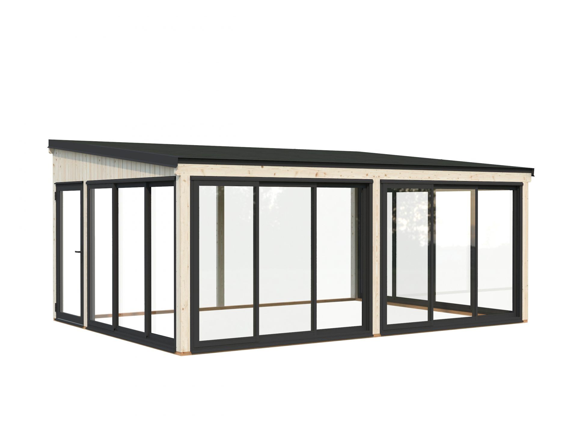 Palmako Gartenzimmer Glashaus Lumi 23,3 m² Slide Plus