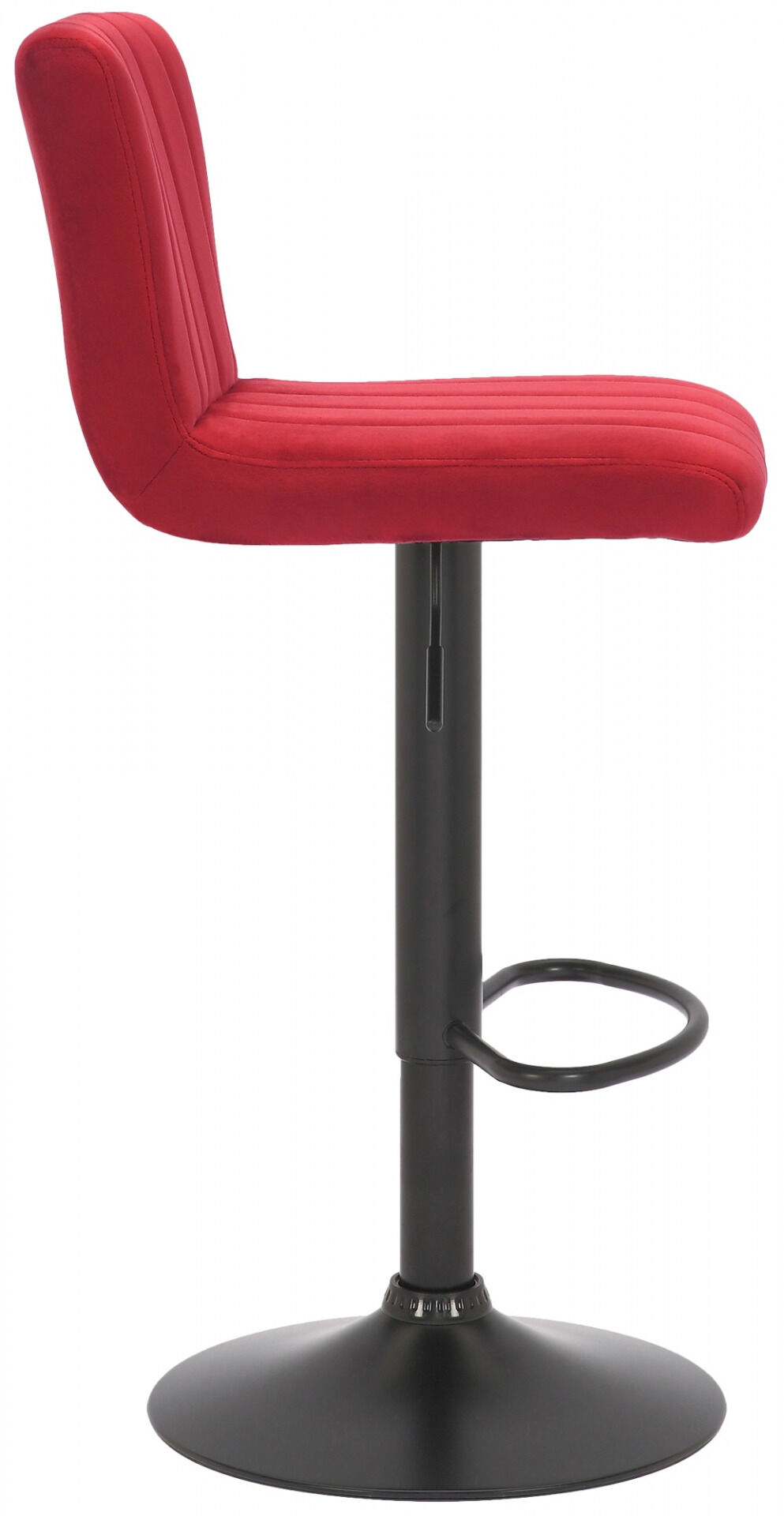 2er Set Barhocker Jamie Samt, rot