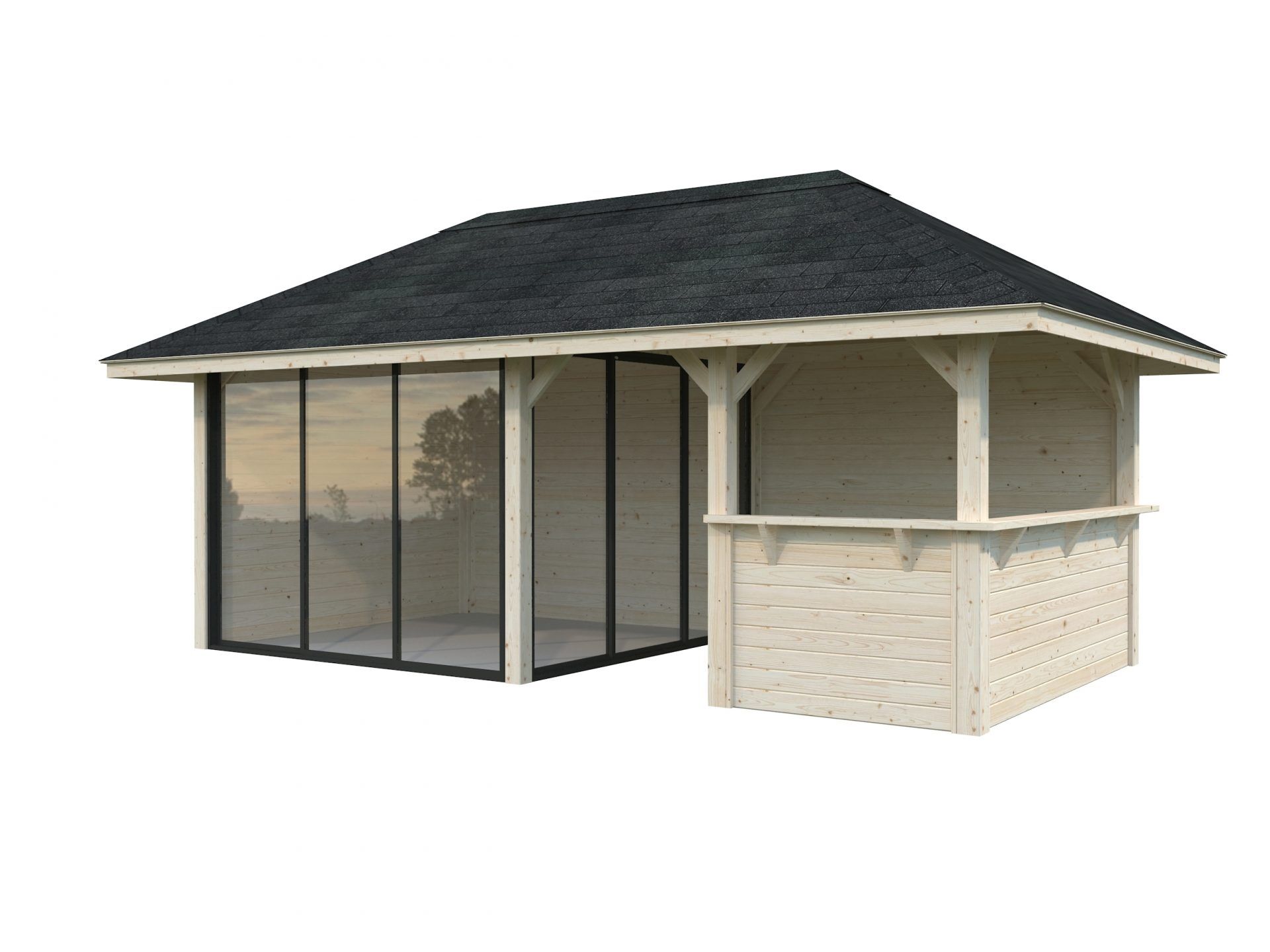 Palmako Pavillon Bianca 16,6 m2 Set 207 Slide