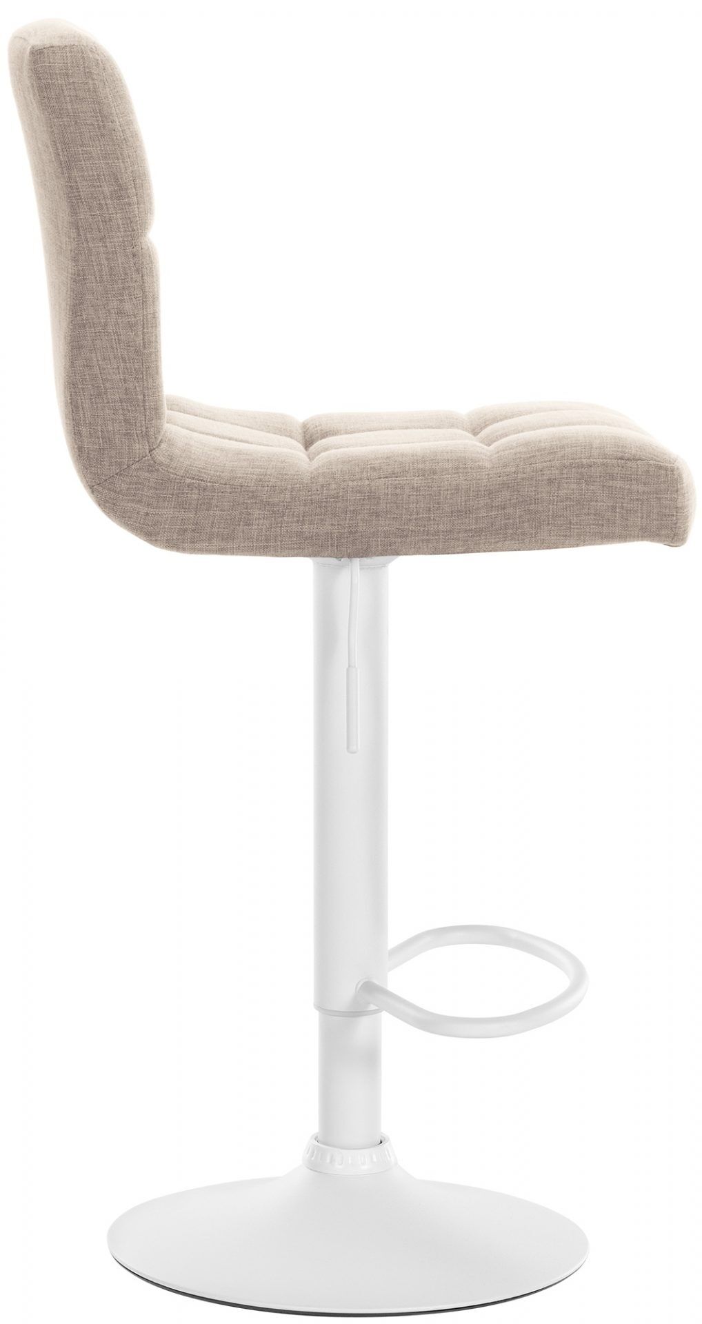 2er Set Barhocker Calma Stoff weiß, creme