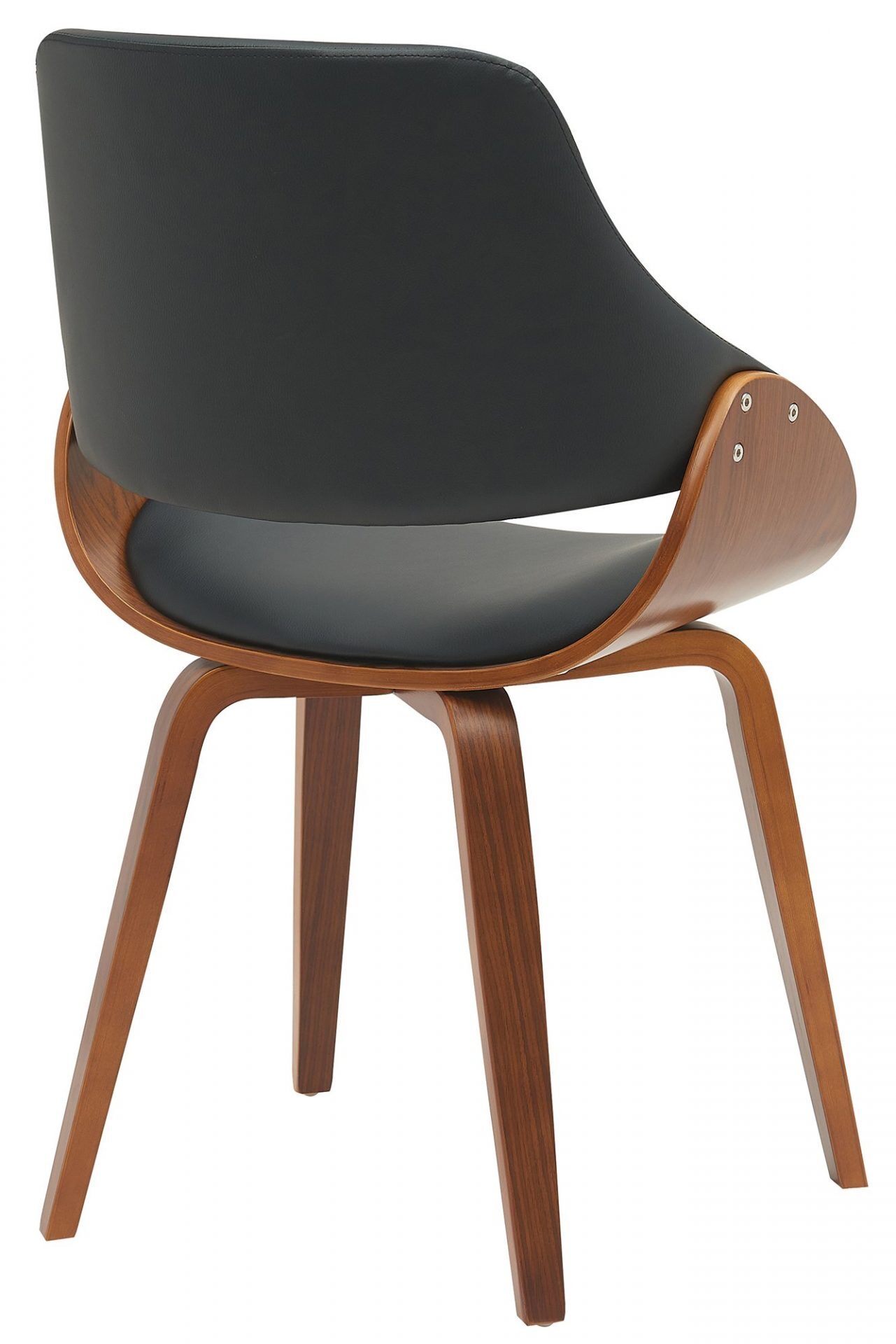 2er Set Esszimmerstuhl Vangale, walnuss/schwarz