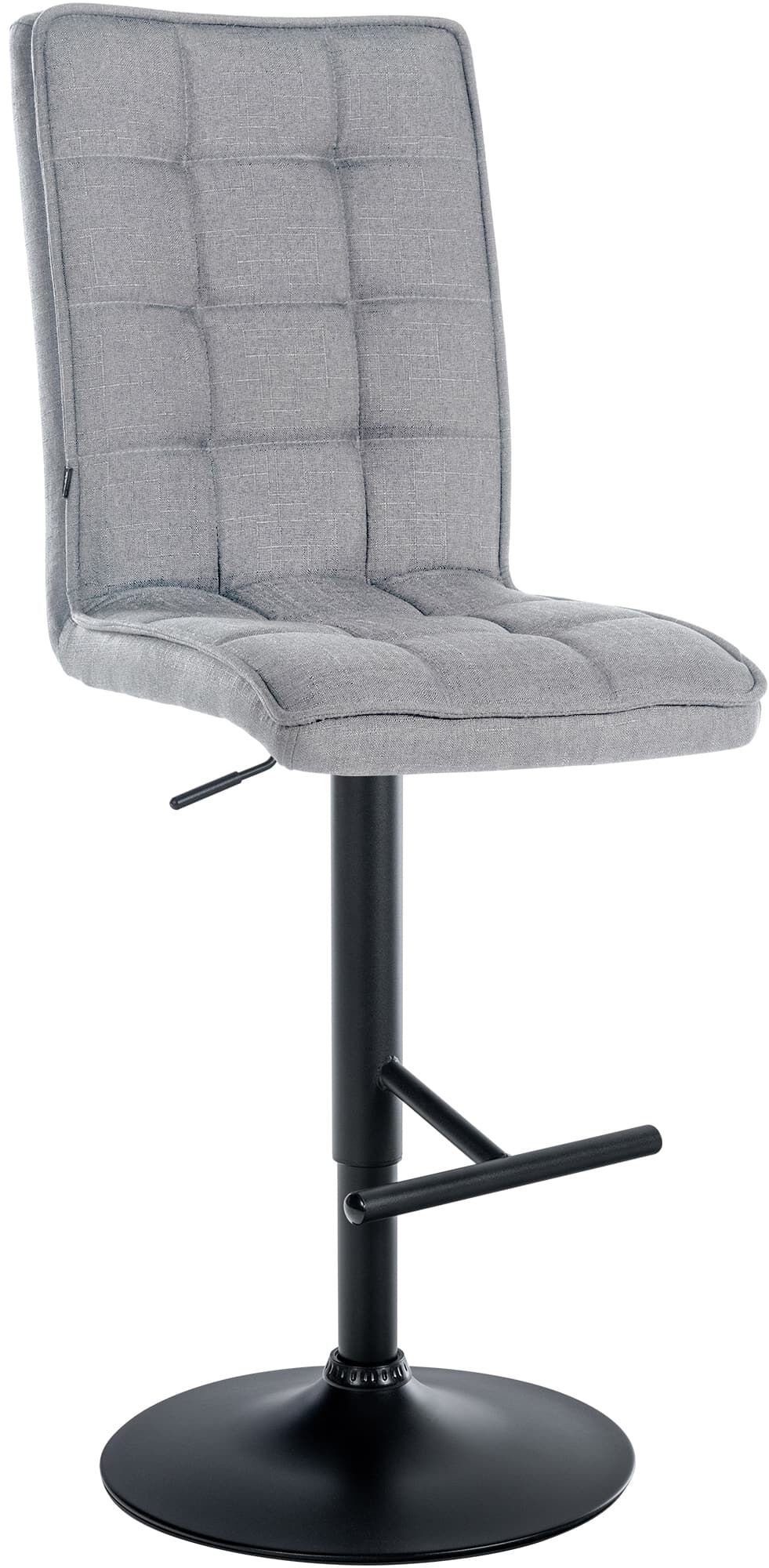 Barhocker Peking V2 Stoff schwarz, hellgrau