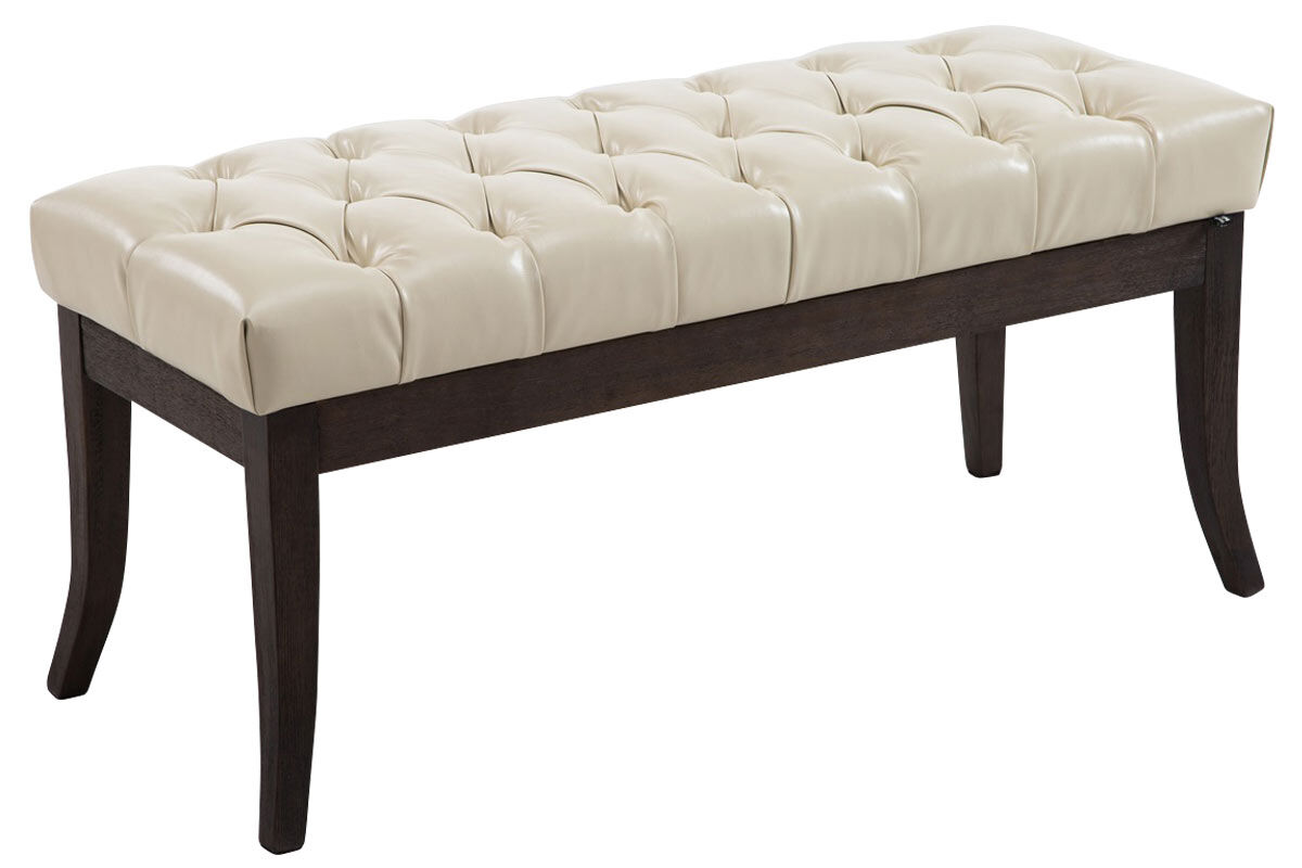 Sitzbank Ramses Kunstleder antik-dunkel 100, creme