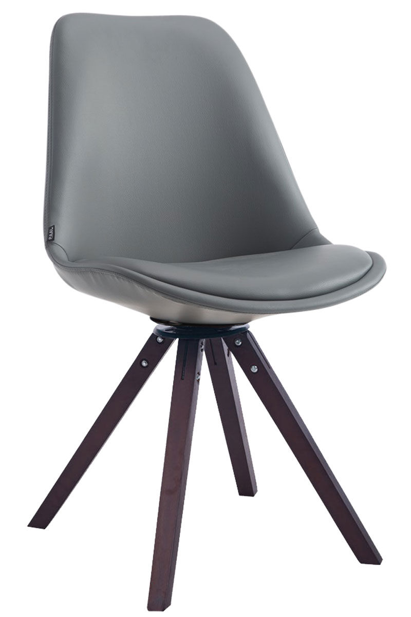 Besucherstuhl Calais Drehbar Walnuss Square, grau