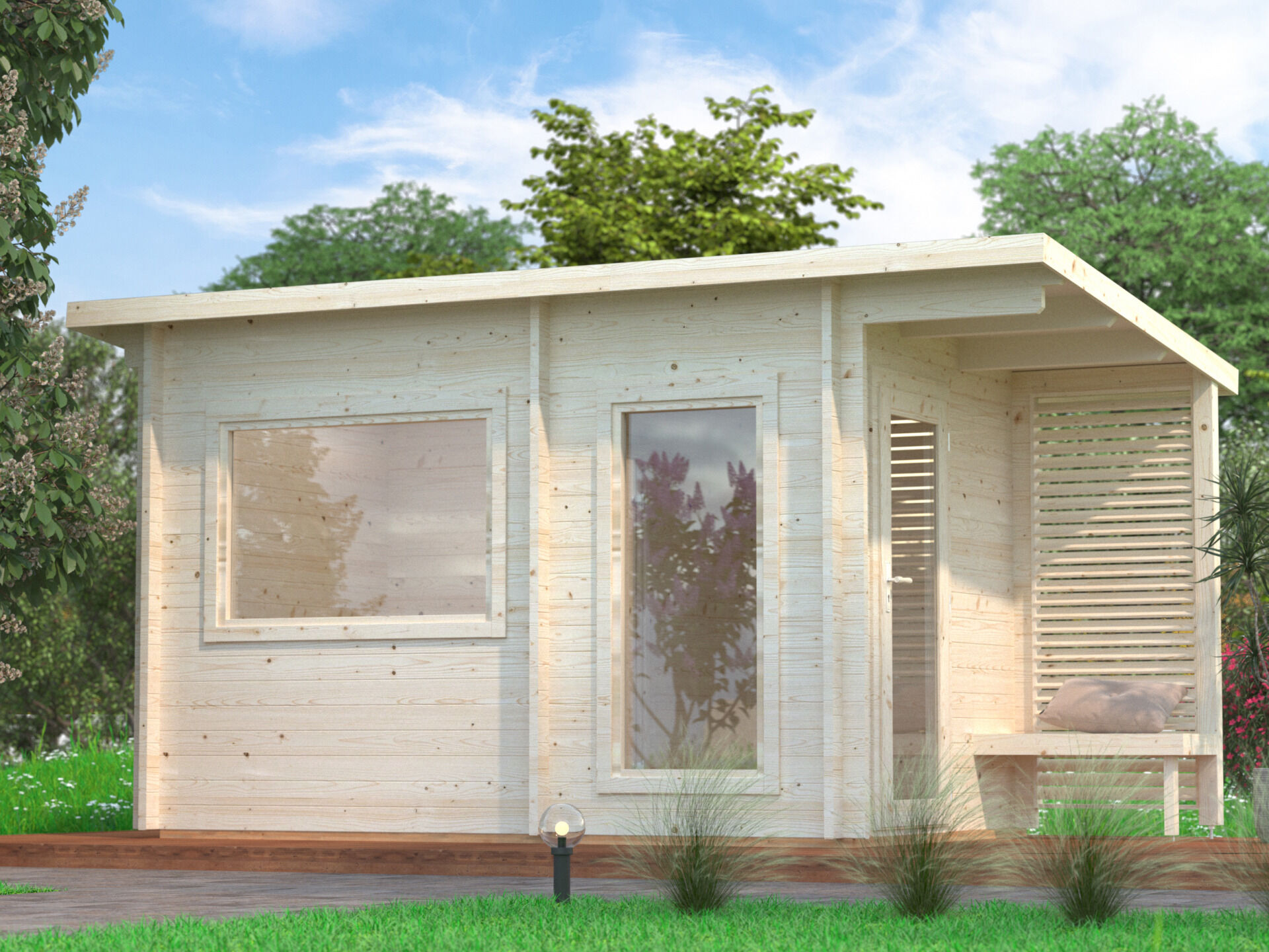 Palmako Pultdach Saunahaus Sanna 6,8 m2