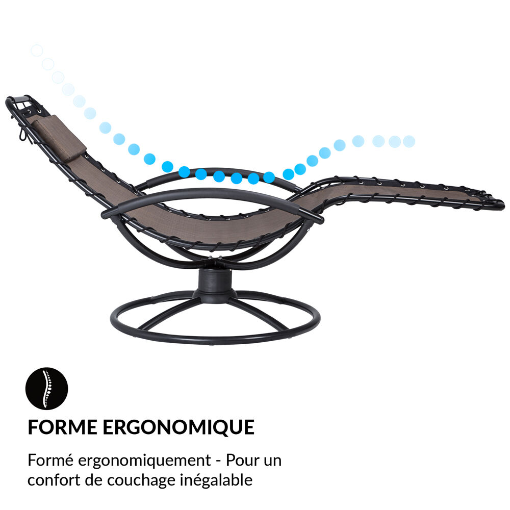 Relaxliege Eve Mokka mit Schaukelfunktion