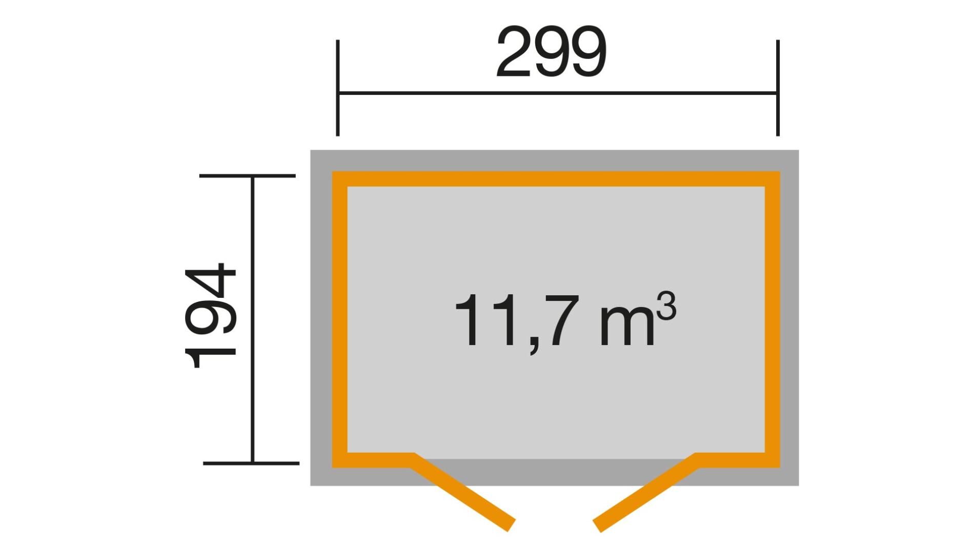 weka Gartenhaus 321 - 3,2x2,4m