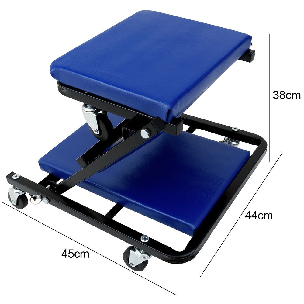 Kfz-Montageliege Rollbrett Blau 92x44x12cm umbaubar