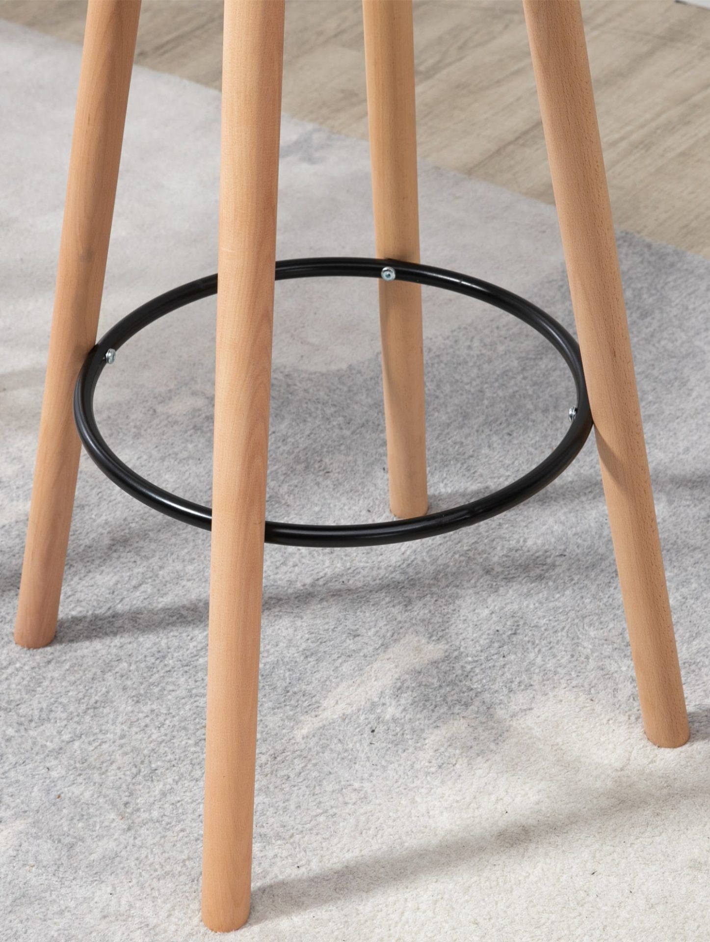 Stehtisch Livia rund, natura/schwarz