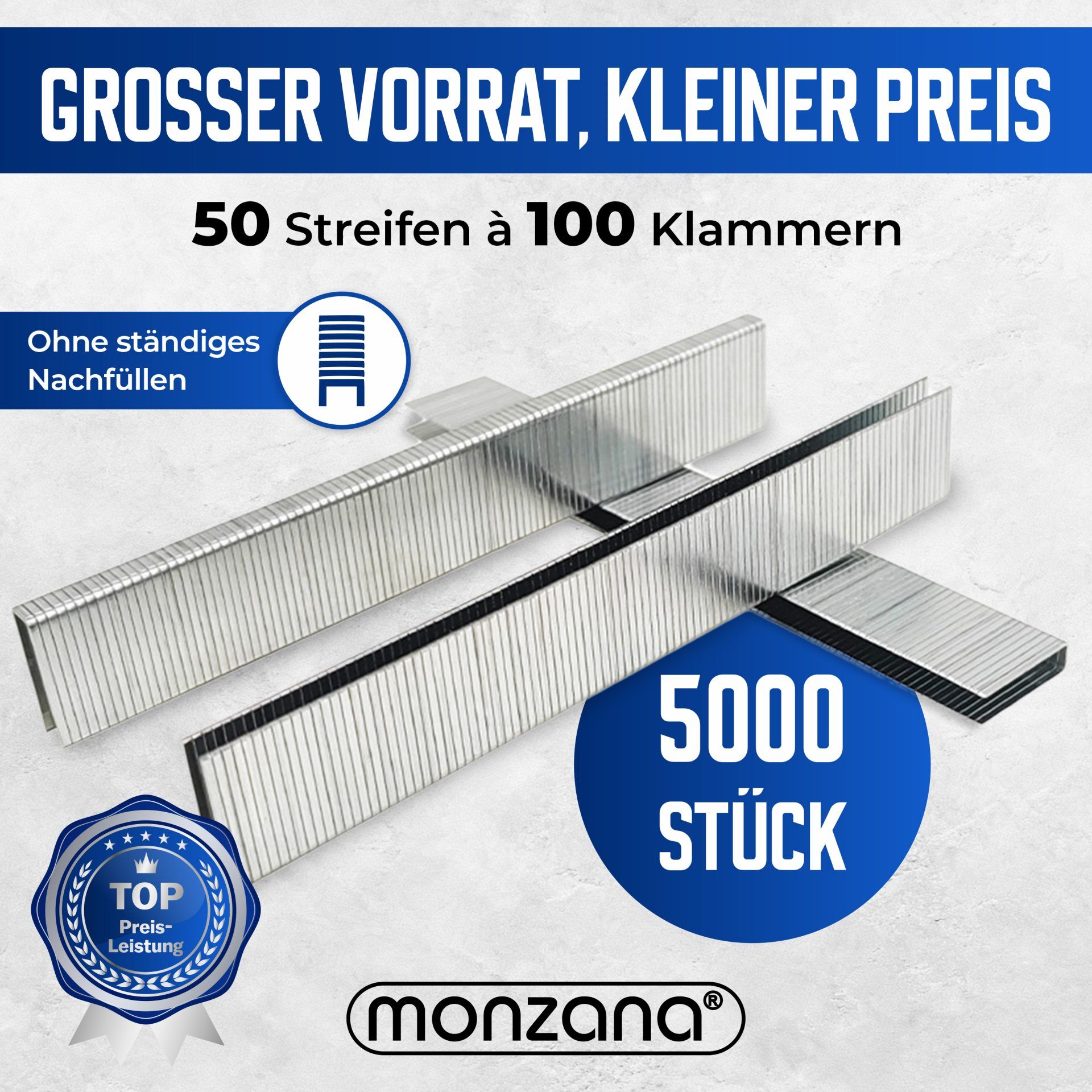 Tackerklammern 5000 Stück L= 16mm, B= 5,8mm