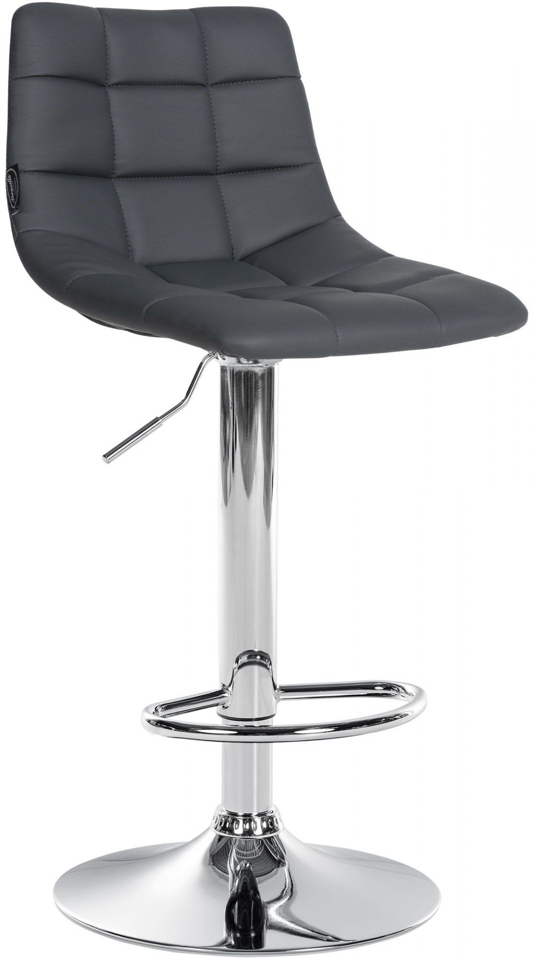 Barhocker Jerry Kunstleder chrom, grau