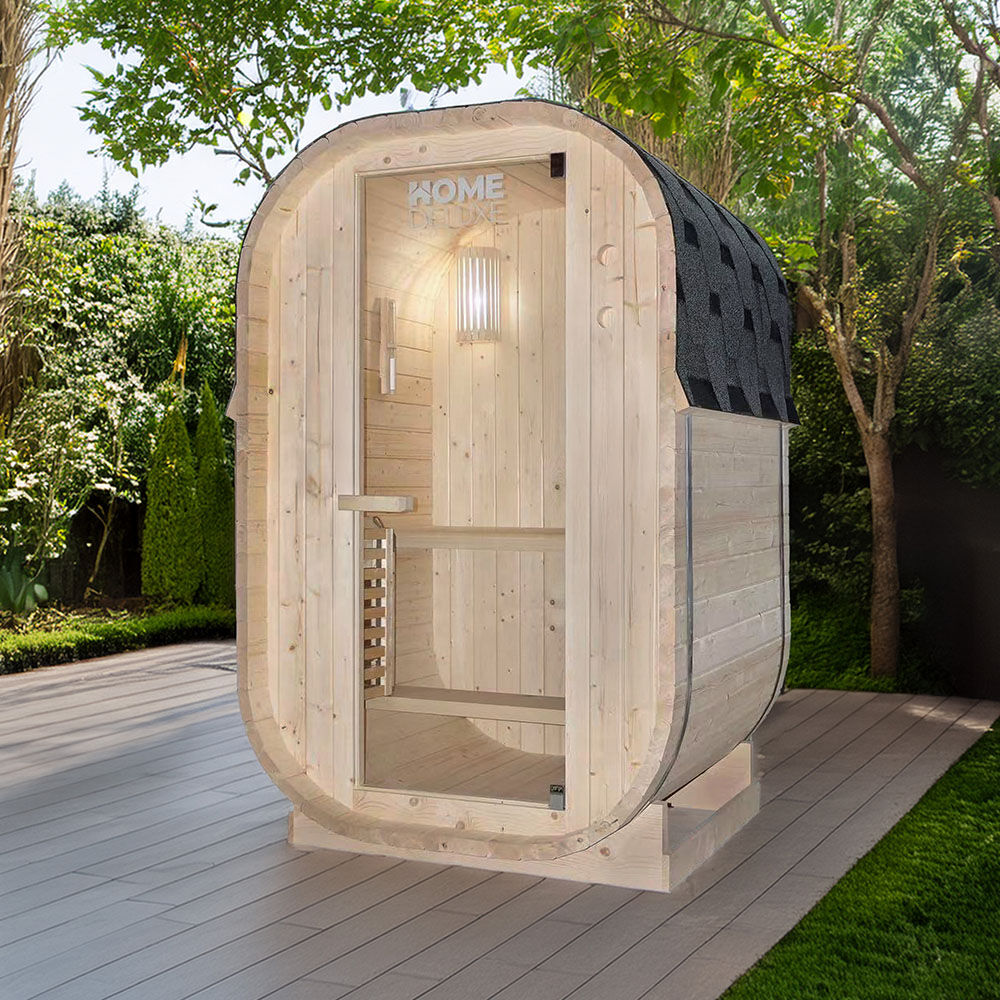 Outdoor Sauna CUBE S - 194 x 120 cm für 2 Personen