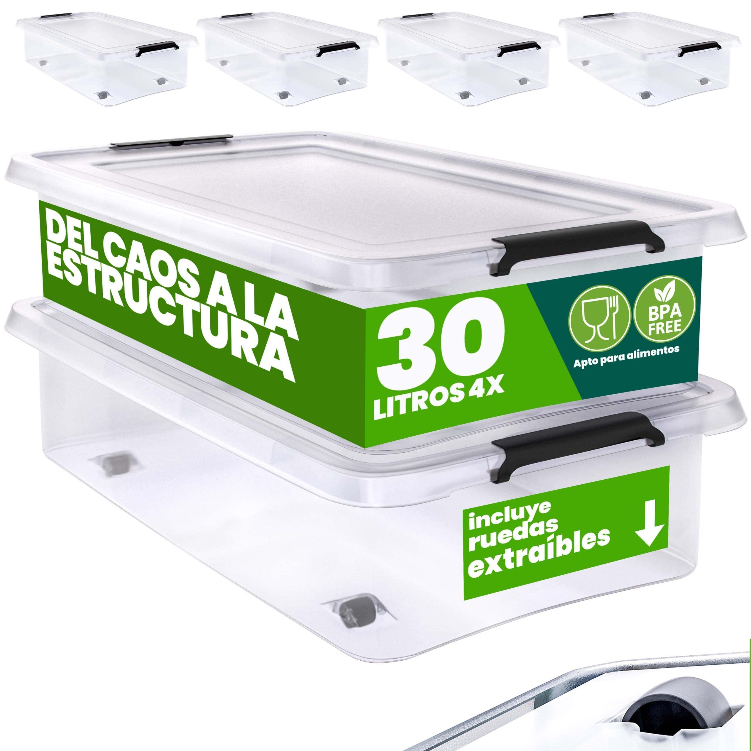 Aufbewahrungsbox 4er-Set Transparent 60x40x17cm 30L