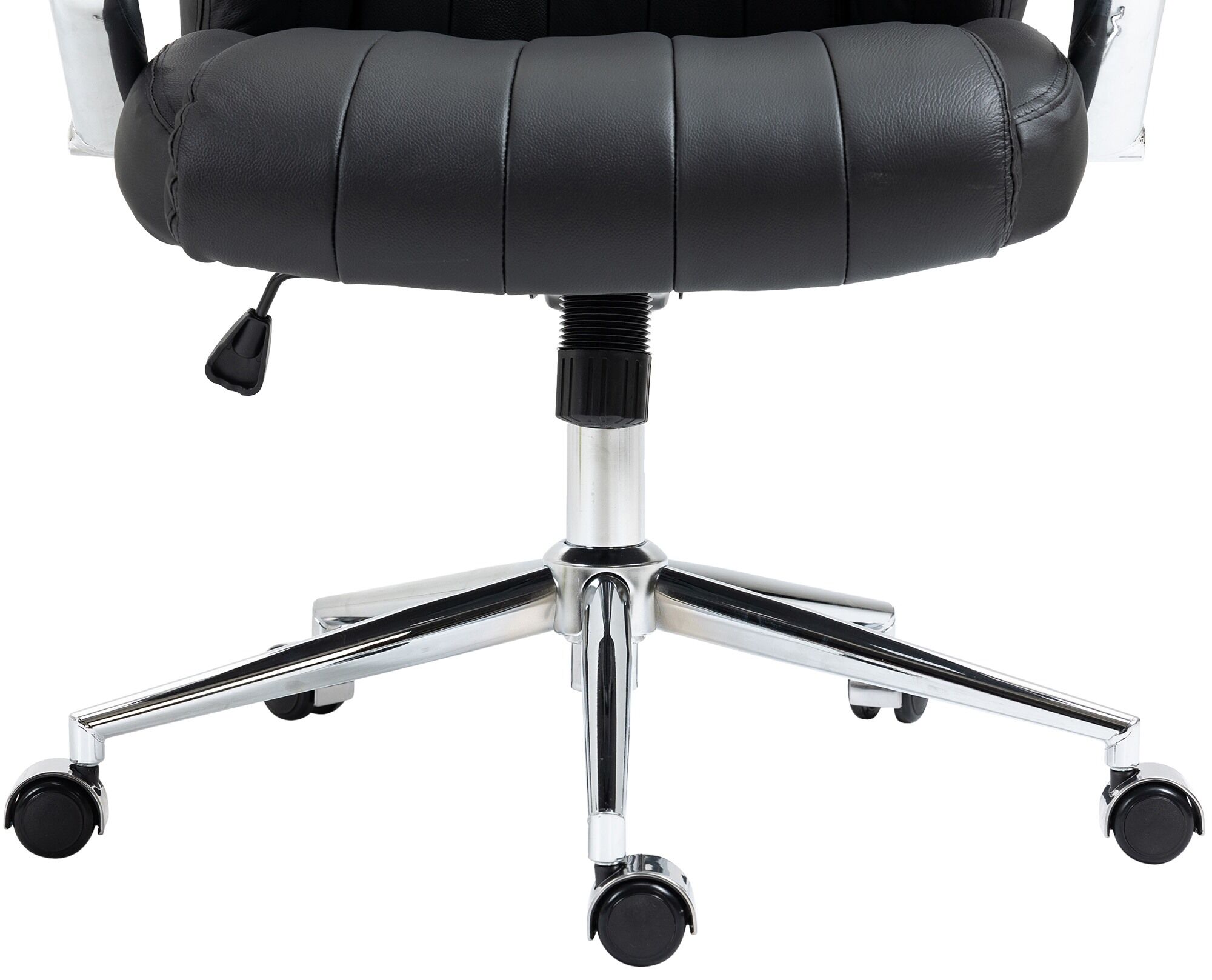 Bürostuhl Wigan Echtleder, schwarz