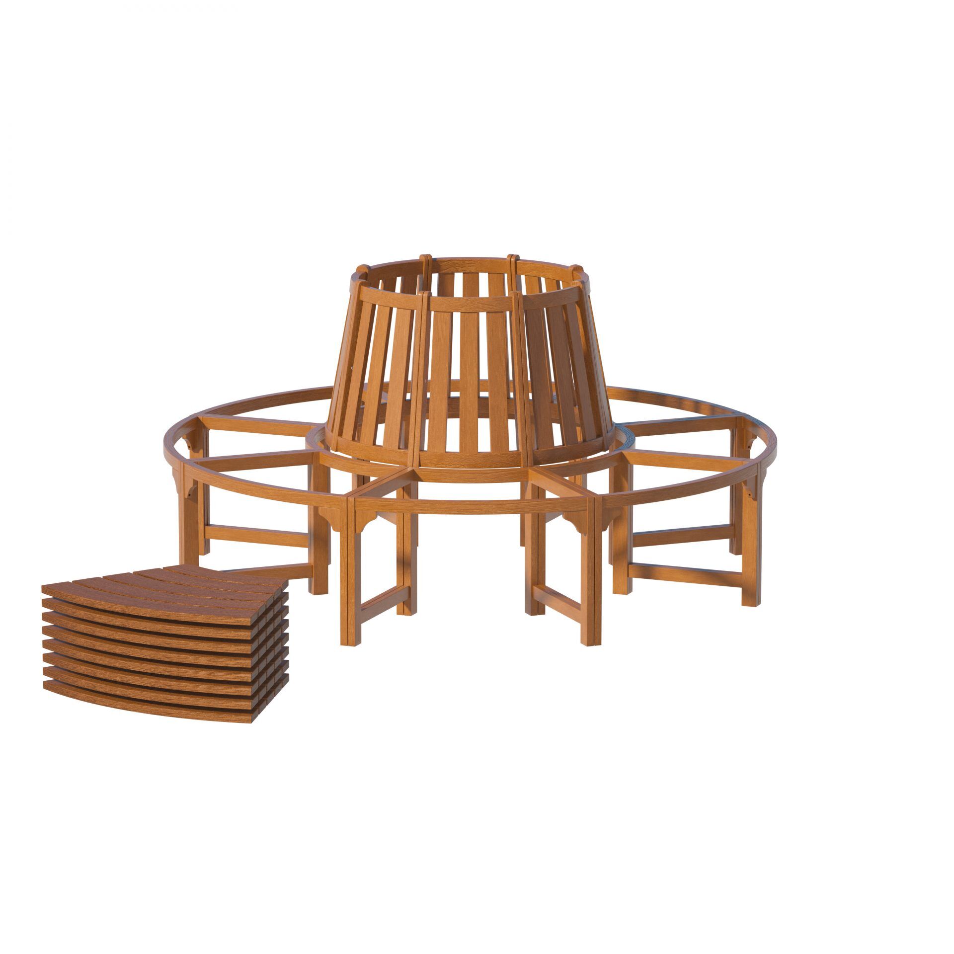 Baumbank Ø160cm Eukalyptusholz FSC® zertifiziert