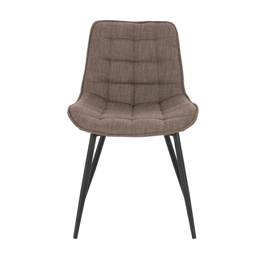 Polsterstuhl Esszimmer Webstoff IKALO – 8er Set Grau/Braun