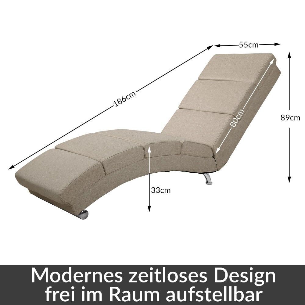 Relaxliege London Sand Webstoff