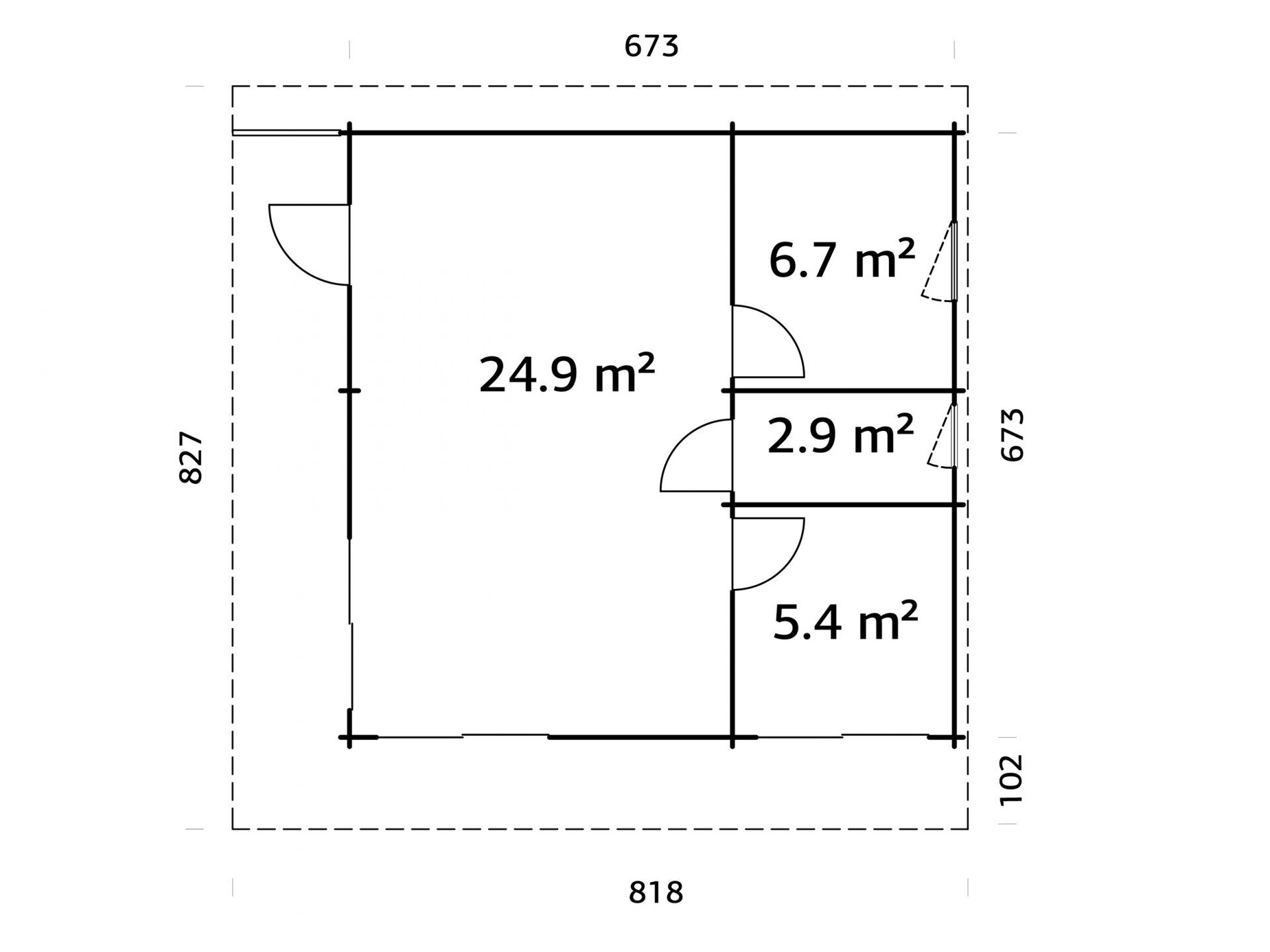 Palmako Gartenhaus Cecilia 39,9 m²