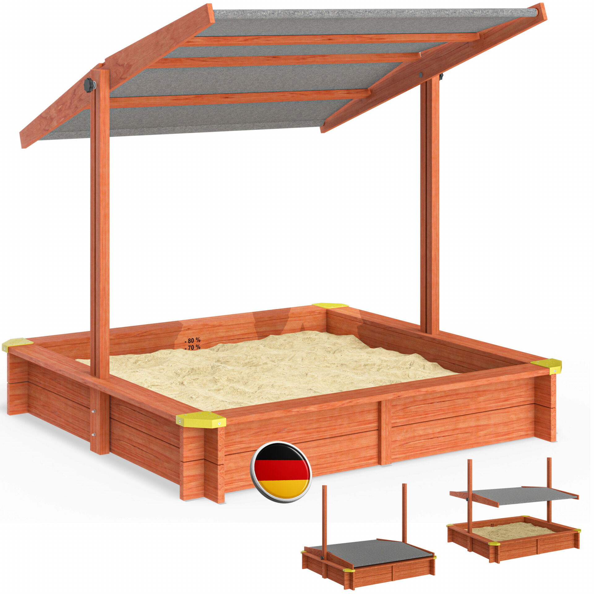 Sandkasten Max 140x140cm UV-Schutz 50+