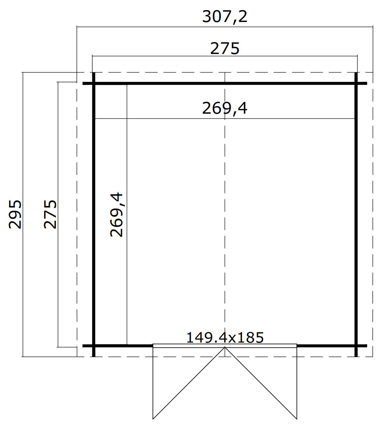 Lasita Maja Gerätehaus Norah 275