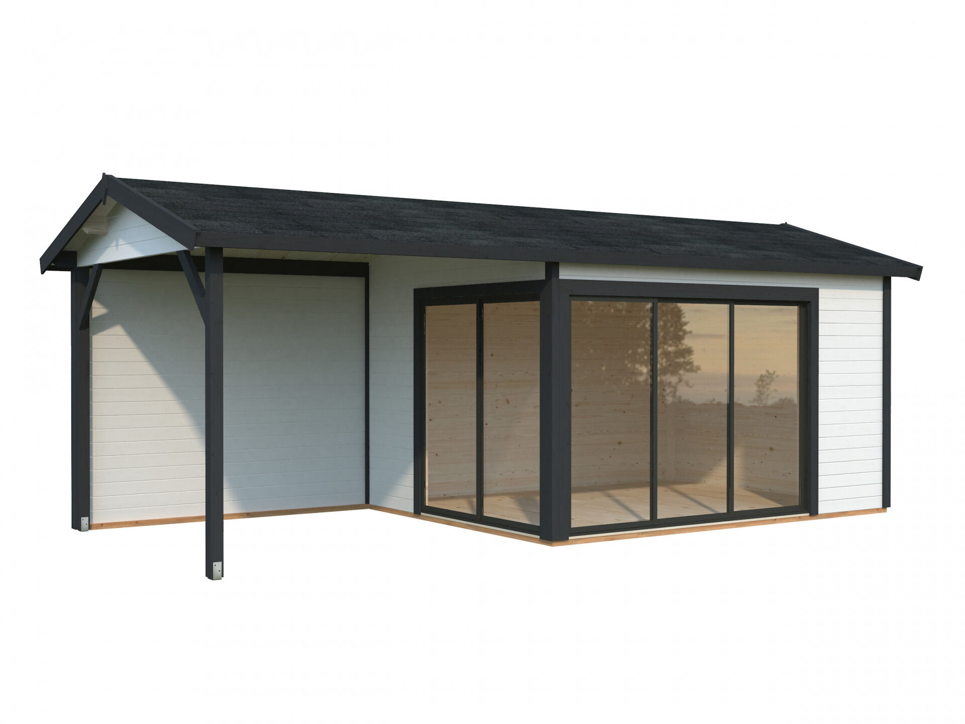 Palmako Gartenhaus Amanda 11,2+7,8 m2 Slide Plus