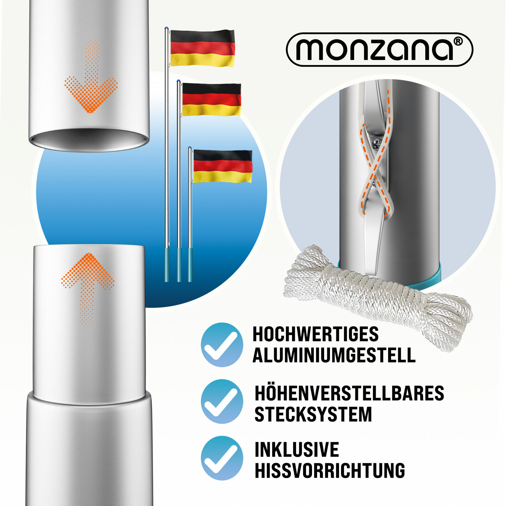 Fahnenmast Alu 650cm