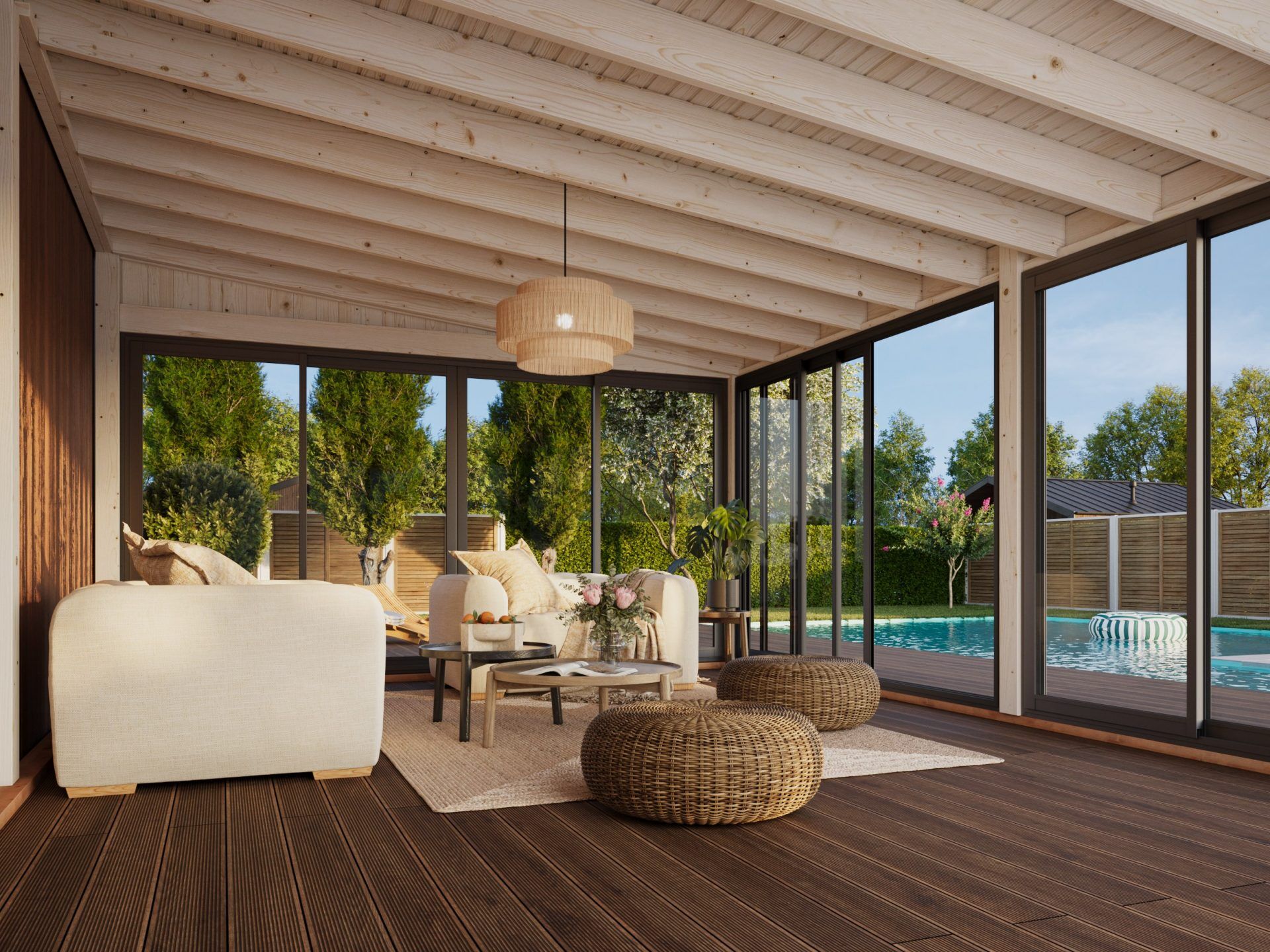 Palmako Gartenzimmer Glashaus Lumi 23,3 m² Slide Plus