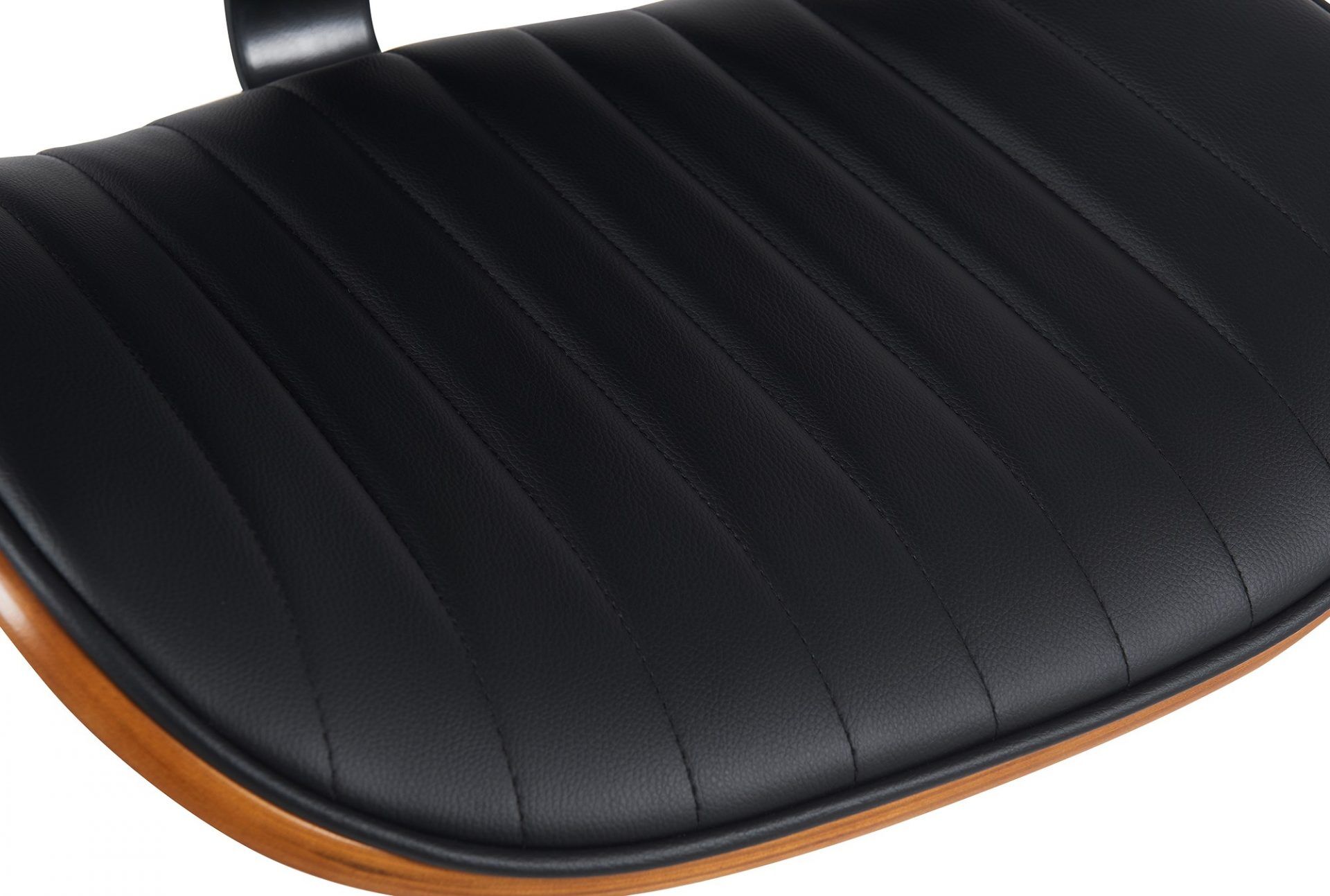 Barhocker Clawson Kunstleder schwarz, walnuss/schwarz